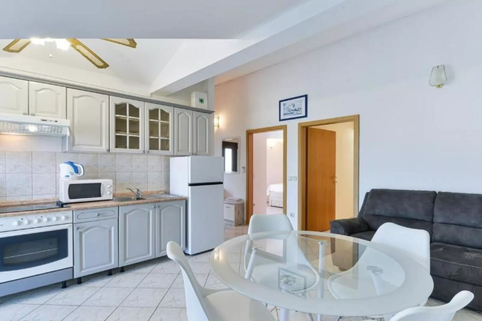 Apartments Franica with Heated Pool and Hot-Tub - Two Bedroom Apartment with Balcony-Kitchen