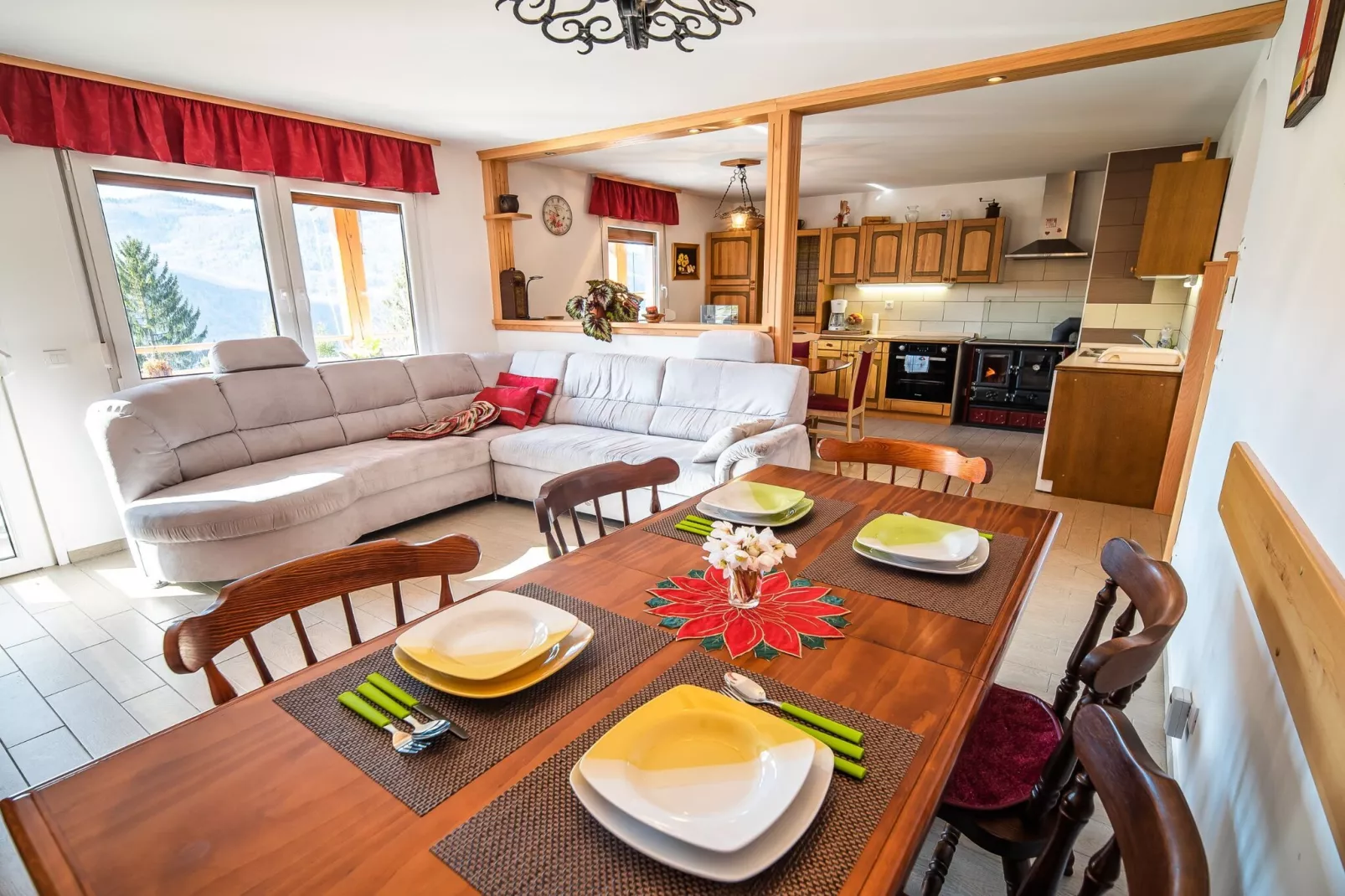 Holiday Home Slap with Sauna and BBQ - Two Bedroom Holiday Home-Dining room