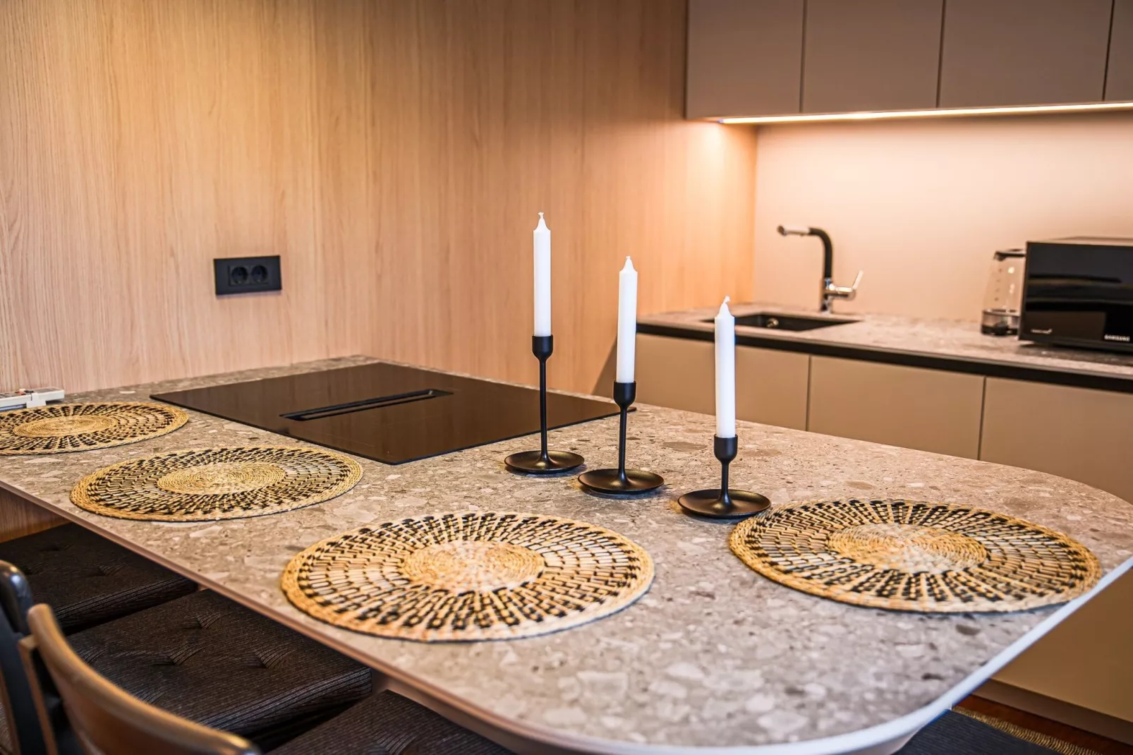 Elegant and Scenic Peaceful Apartments Portoroz - One Bedroom Apartment with Terrace-Kitchen