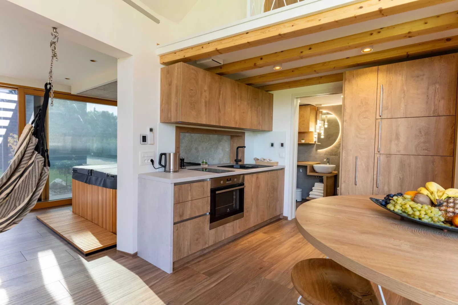 Elegant Warm Bliss Hideaway Escape Lodge - Holiday Home with Hot-Tub (owner Sunset)-Kitchen