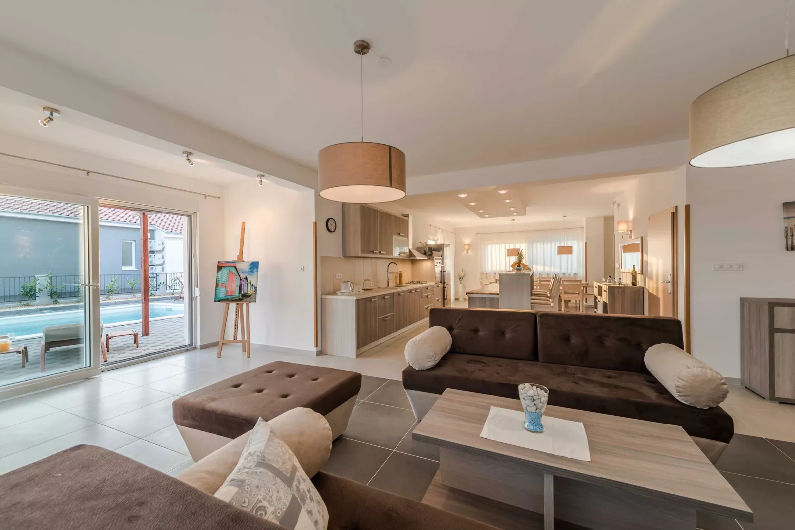 Luxury Escape with Swimming Pool & Modern Design - Deluxe Four Bedroom Villa with Sea View and Private Pool (Villa 5)-Salon