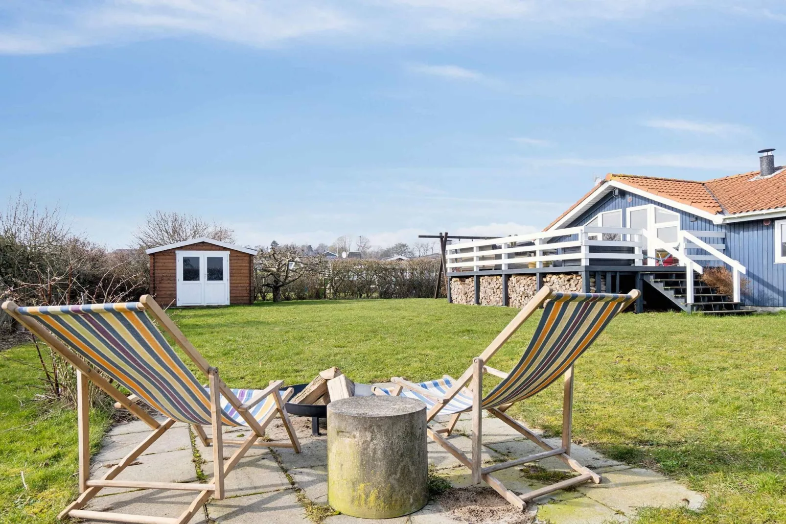 5 Sterne Ferienhaus in Rønde-Im Freien