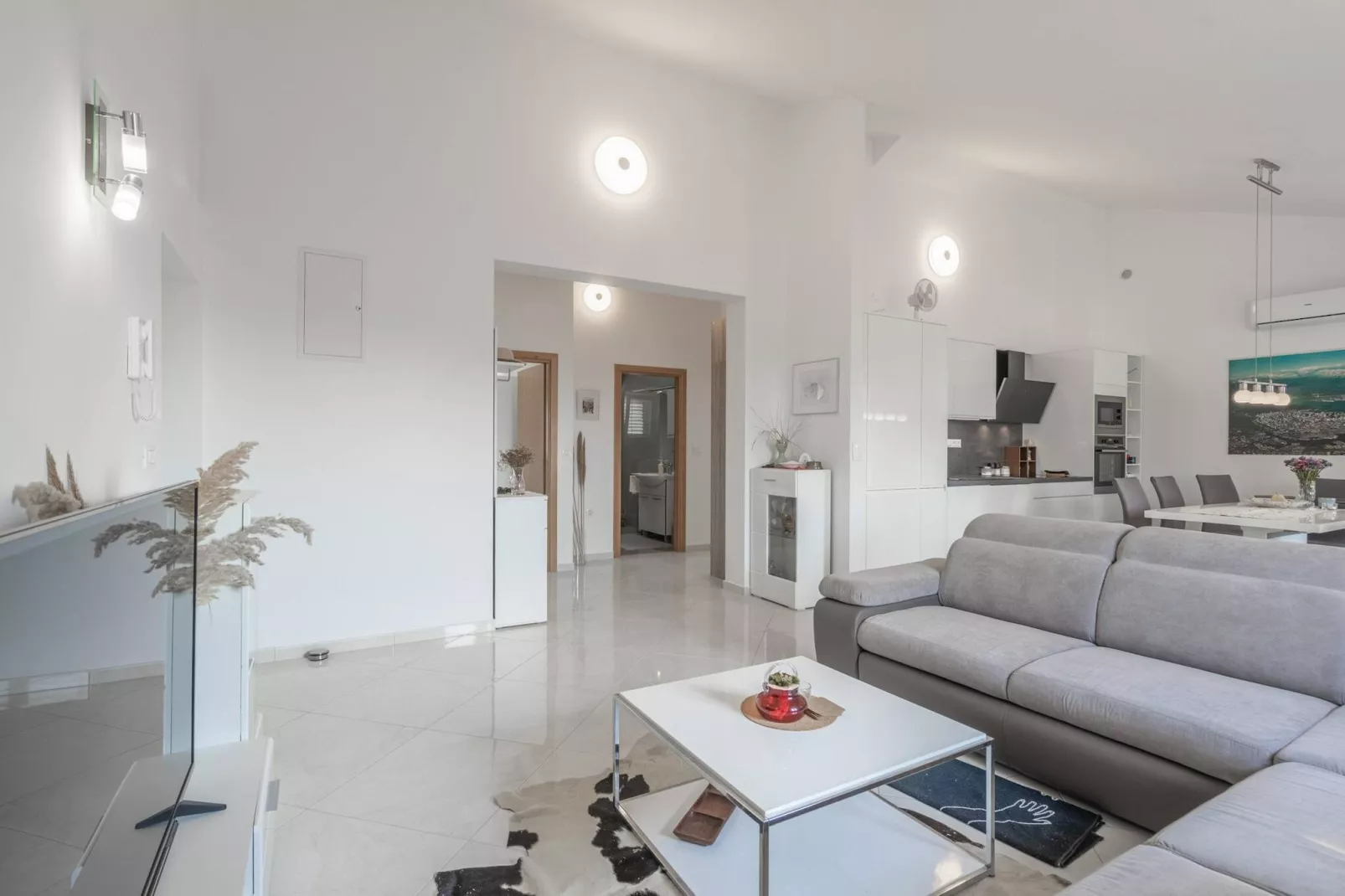 Sea view apartment Privlaka-Wohnzimmer