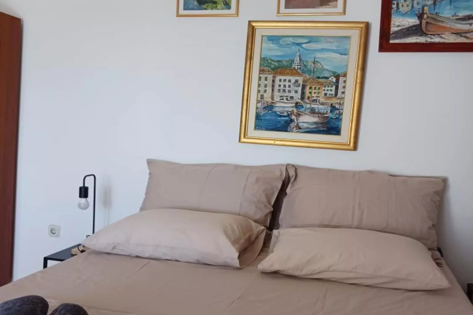 Apartmani Green Oasis - One Bedroom Apartment with Terrace and Sea View-Bedroom