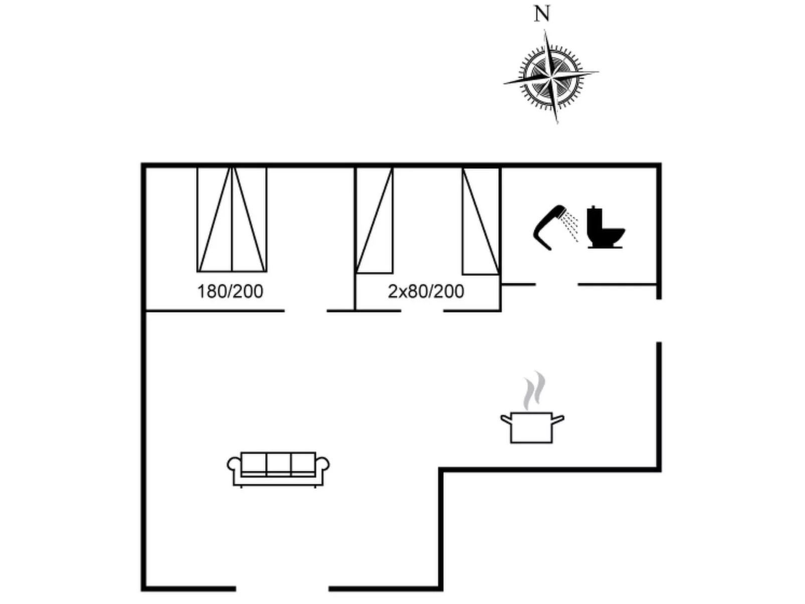 "Ingward" - 300m to the fjord-Dedans
