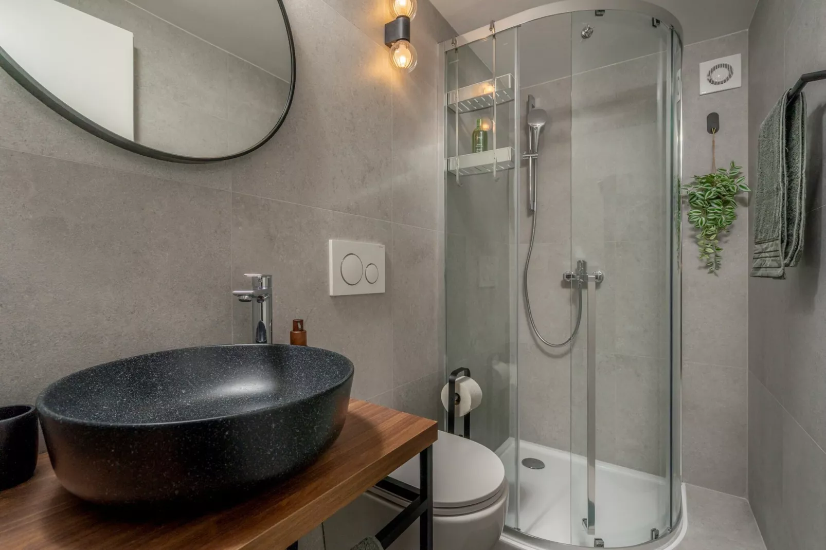 Apartments Lotea - Two-Bedroom Apartment with Terrace and Sea View-Salle de bain