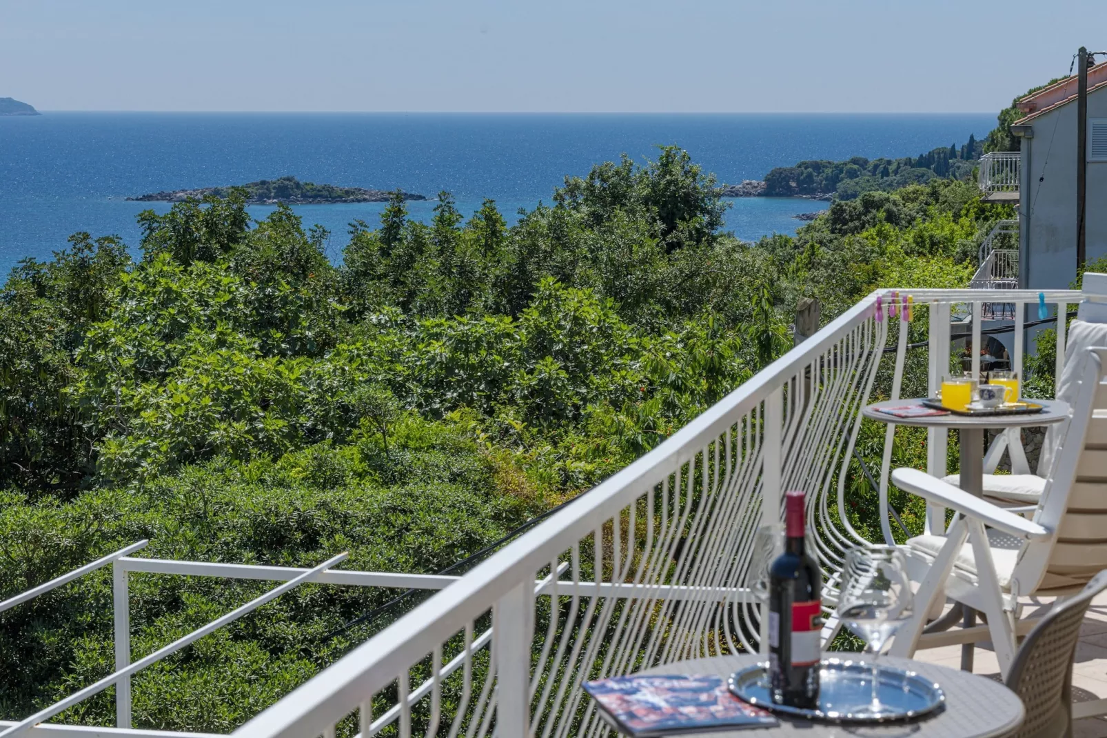 Guest House Rooms Rose - Romantic Double Room with Balcony and Sea View (No.1)-Terrasse / balcon