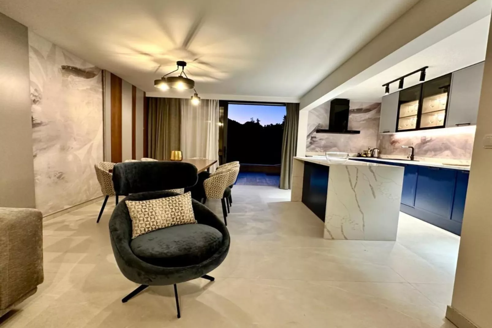 Leonarda Waterfront Residences-Two-Bedroom Apartment with private pool (The Bayfront One) -S5-Kitchen