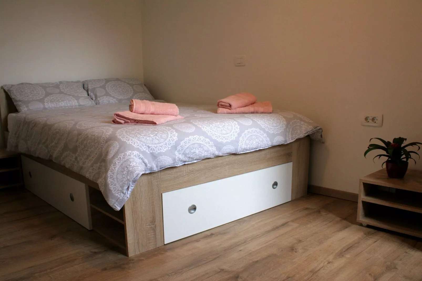 Riverside Rustic Ridge Apartments with Balcony - Two Bedroom Apartment with Balcony-Bedroom