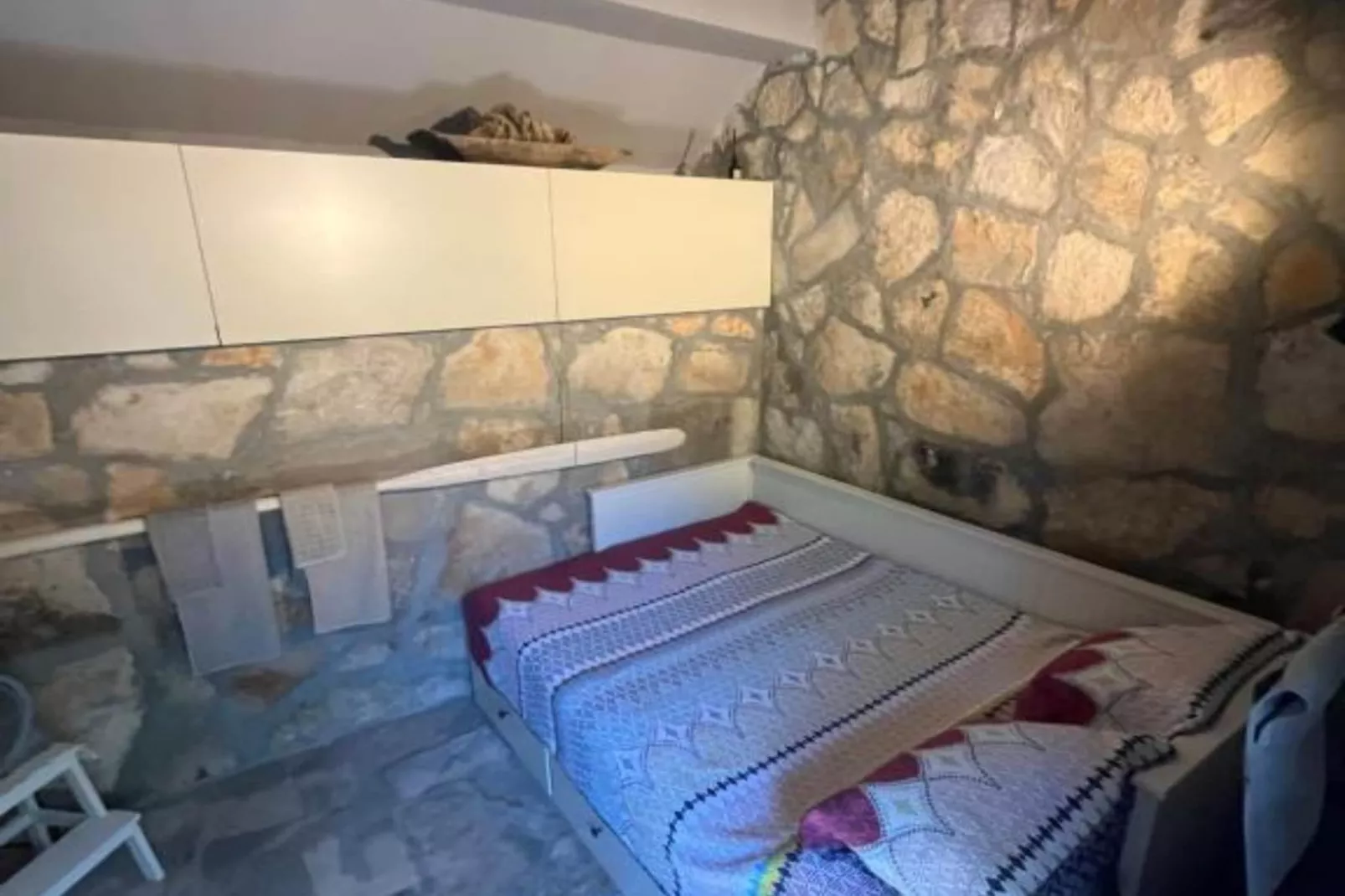 Romantic Stone House and Yard Near Stunning Beach - Two Bedroom Holiday Holiday Home  with  Patio and Terrace-Schlafzimmer