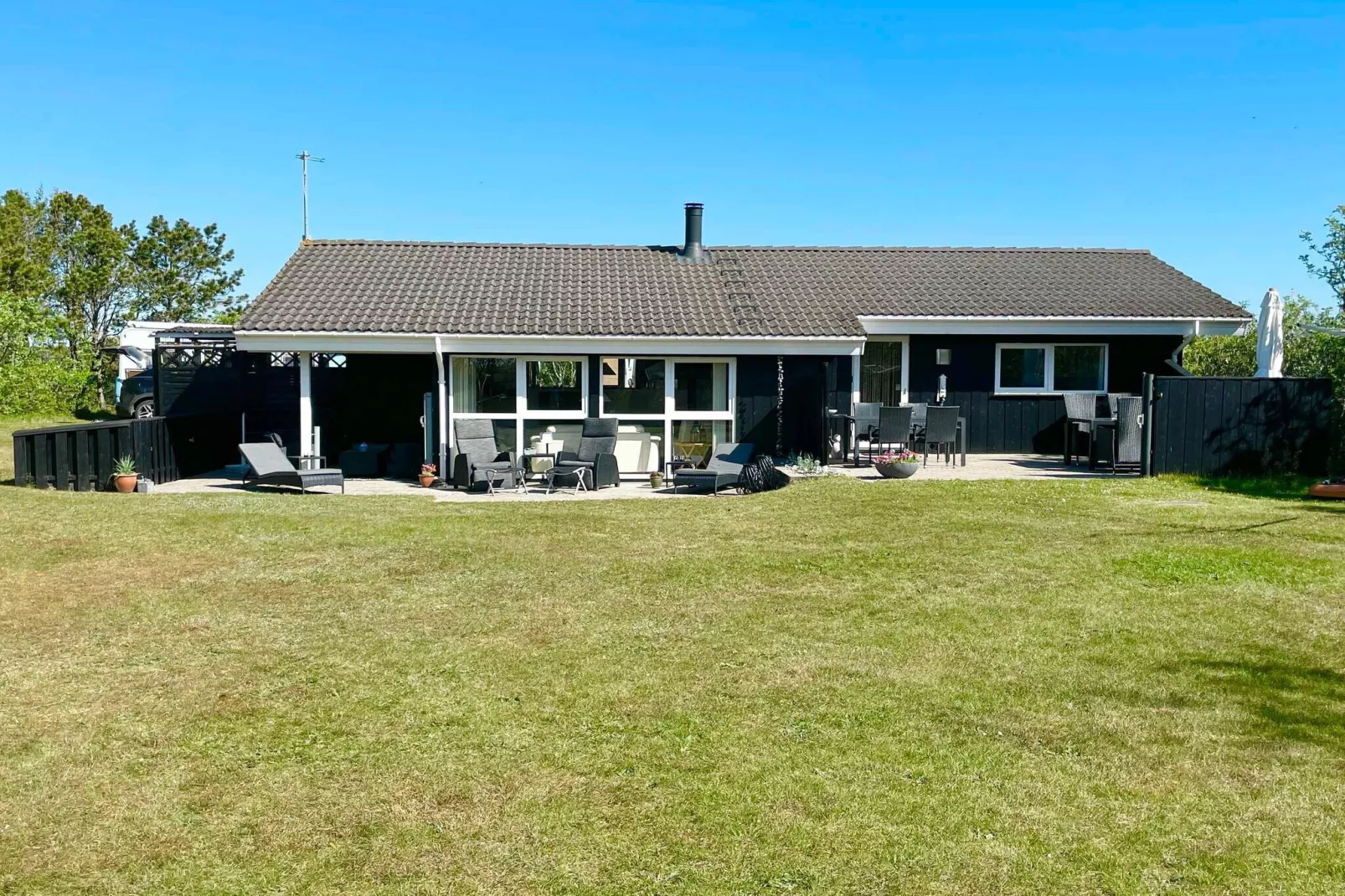 5 Sterne Ferienhaus in Sæby-Im Freien