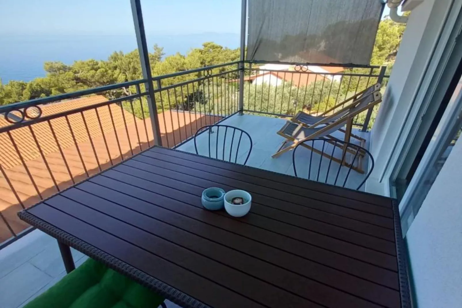 Superior One Bedroom Apartment with Balcony and Sea View-Terrasse / balcon