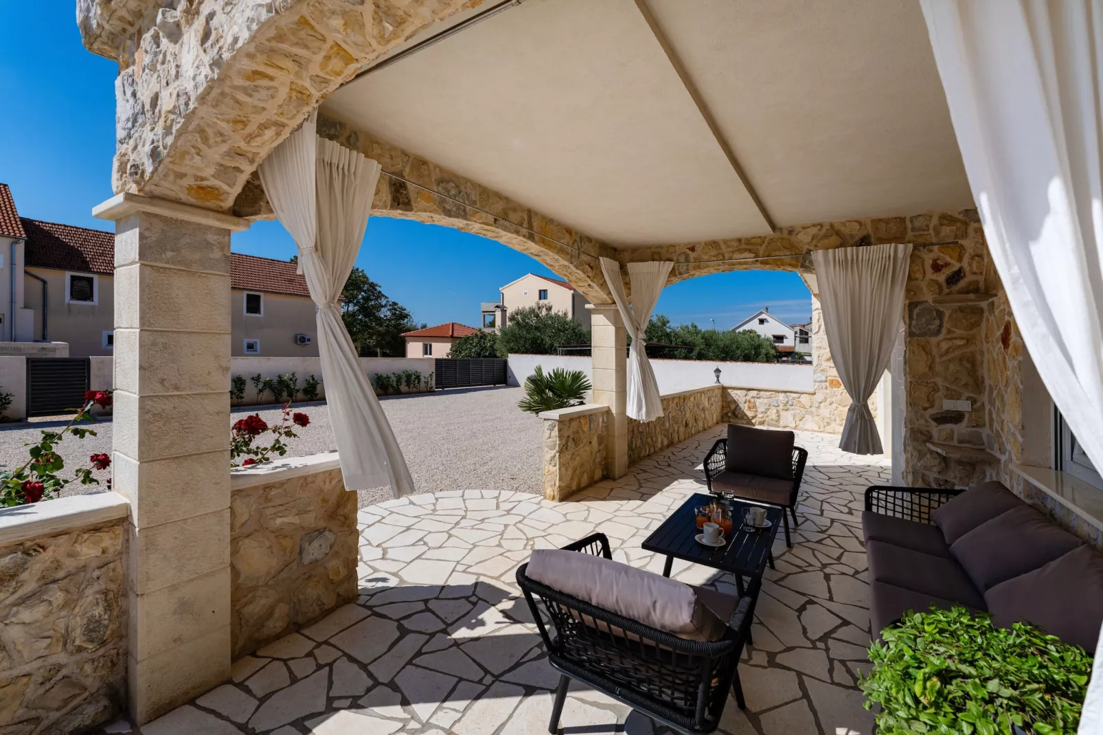 Holiday home Briscola-Terrasse / balcon