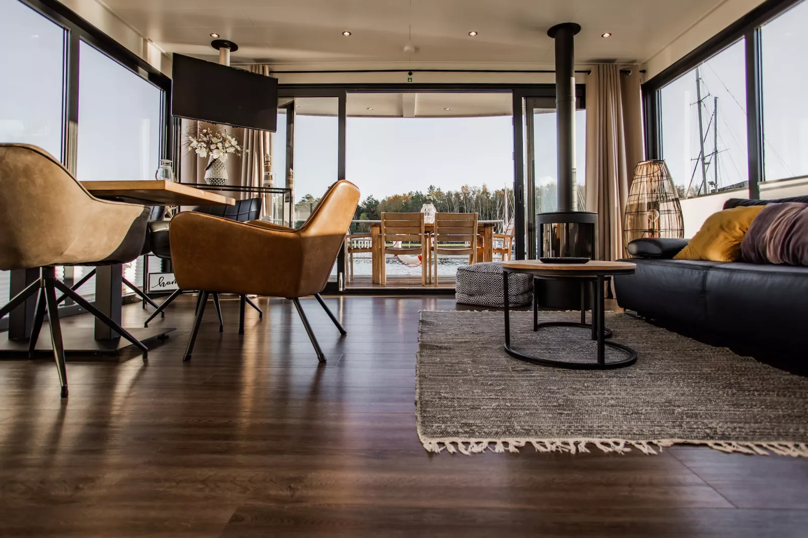 Hausboot in Peenemünde-Wohnzimmer