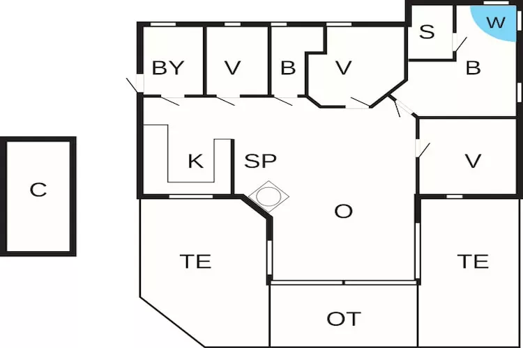 8 person holiday home in Glesborg-Floor plan