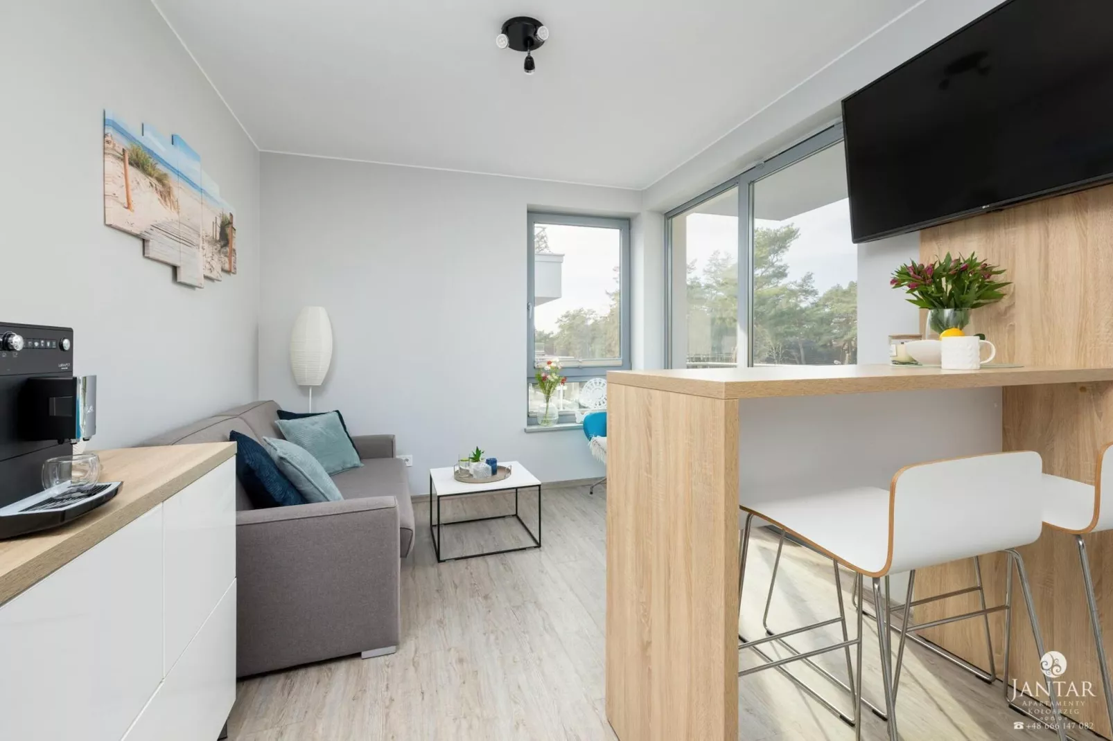 Apartament Grunwaldzka 12c-22 Pobierowo-Salon