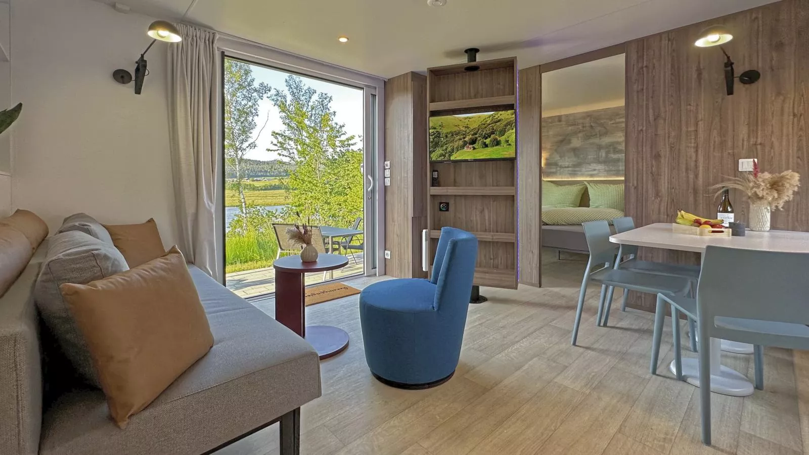 Feriendorf Seeblick - Tiny Chalet Nr 3-Living room