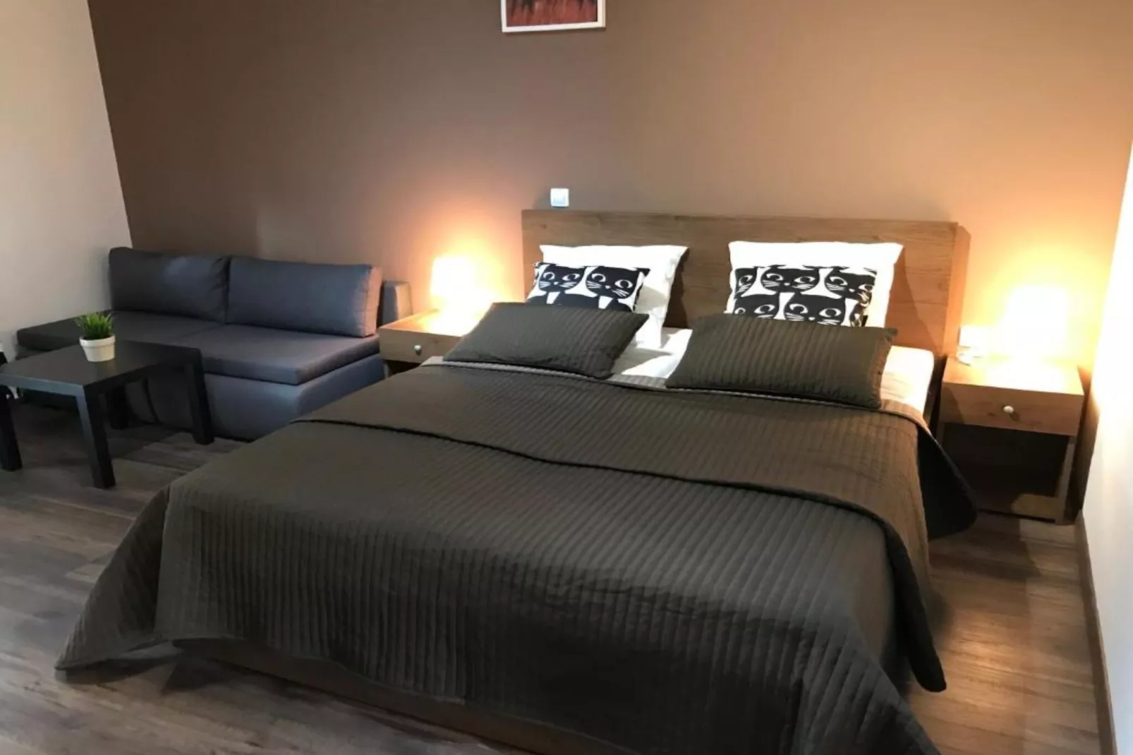 Villa Rubčić - Double room with Terrace and Pool View - (7)-Bedroom