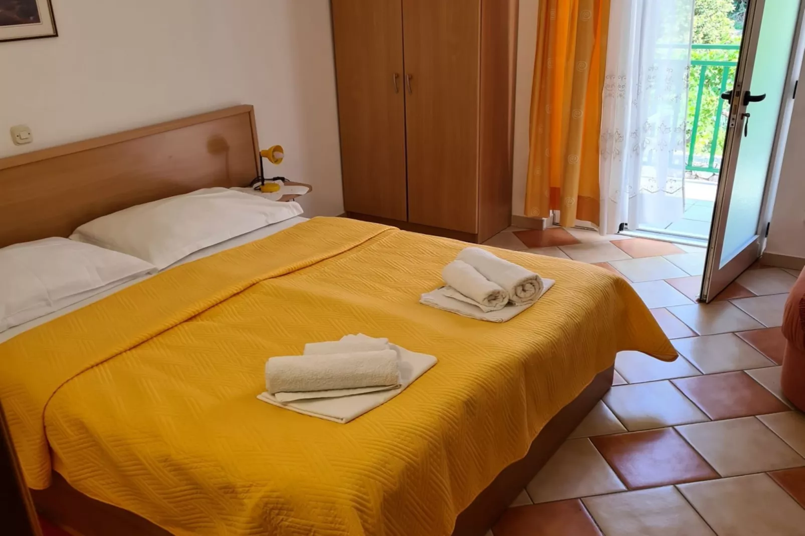 Apartments Pansion Franka 3* - Studio Apartment with Sea View - APT 1B-Bedroom