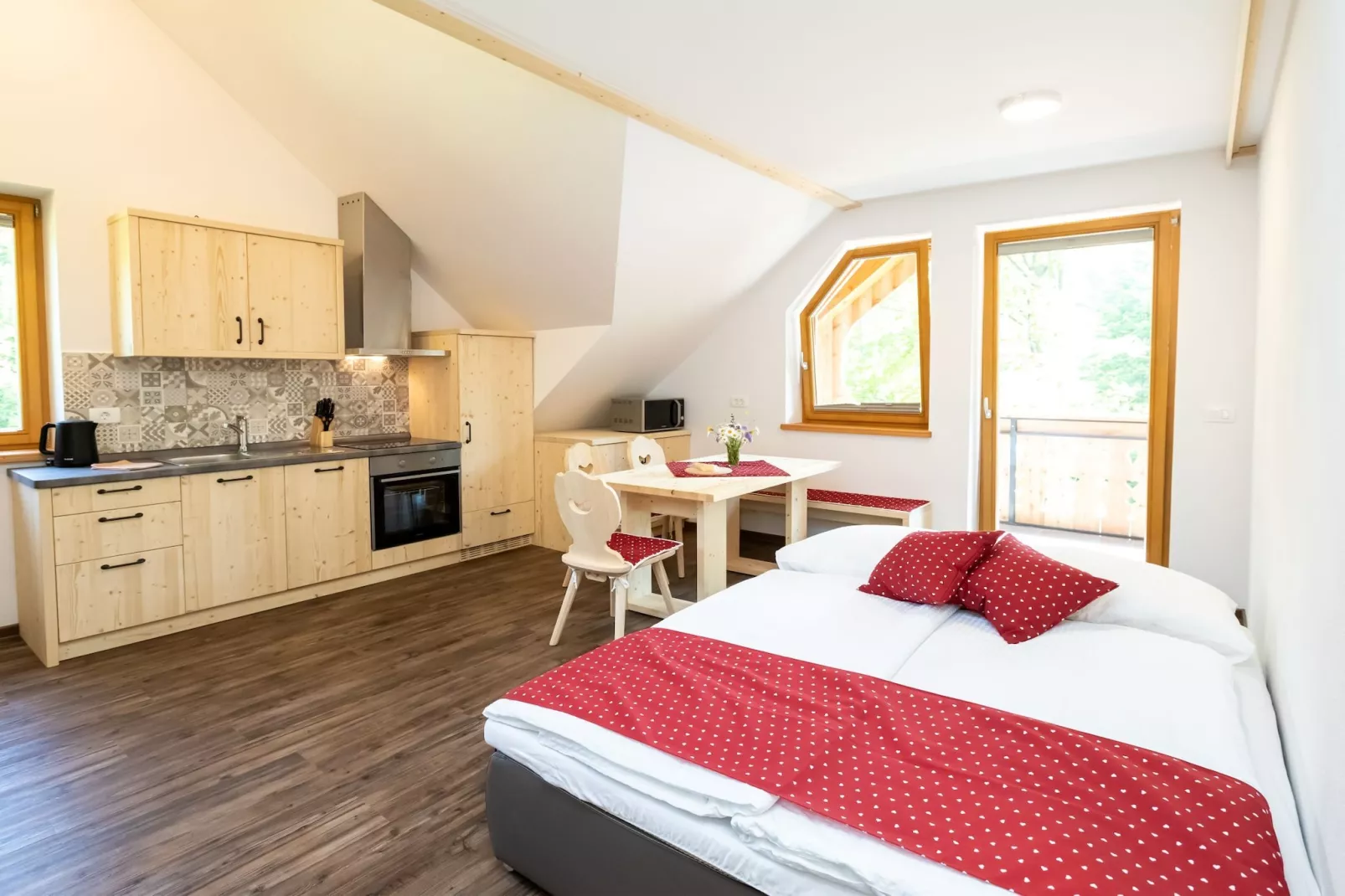The Woodland Nook Apartments Bohinj - Standard Two Bedroom Apartment with Balcony (owner D)-Bedroom