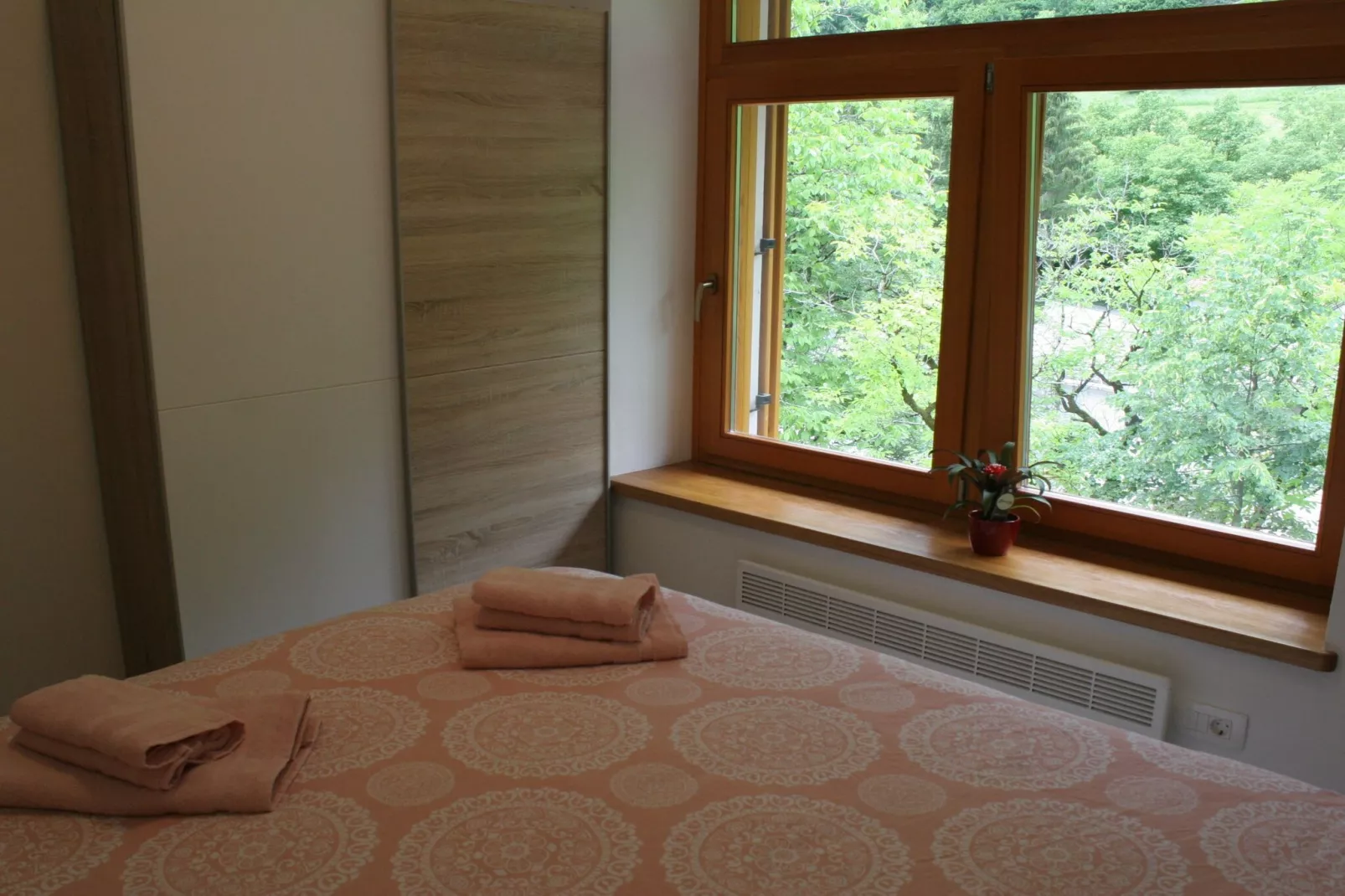 Riverside Rustic Ridge Apartments with Balcony - Two Bedroom Apartment with Balcony-Bedroom