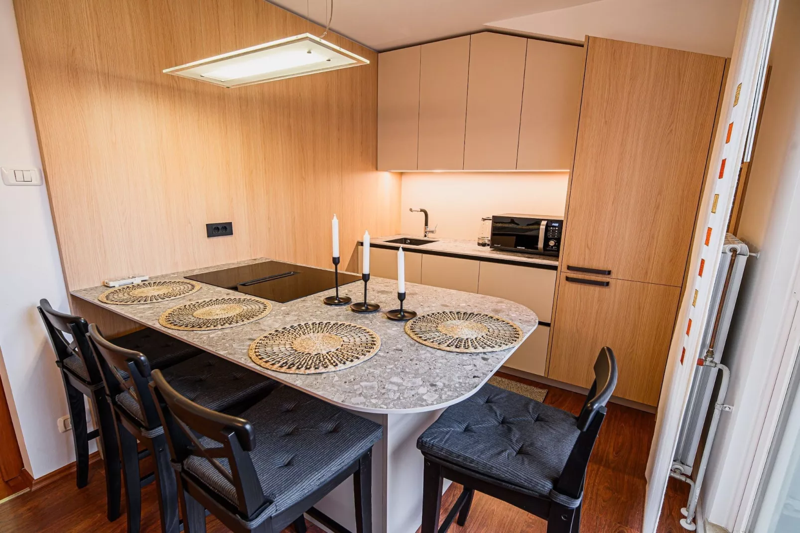 Elegant and Scenic Peaceful Apartments Portoroz - One Bedroom Apartment with Terrace-Kitchen