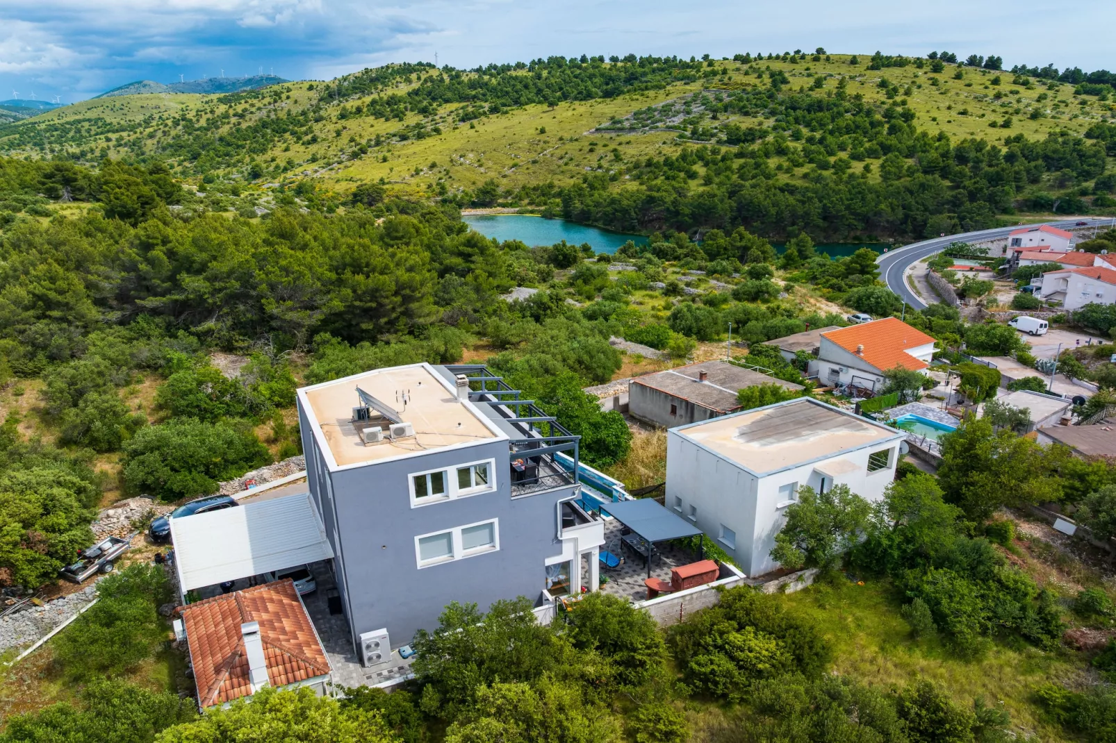 Apartment Nikita with private pool-Exterior in summer