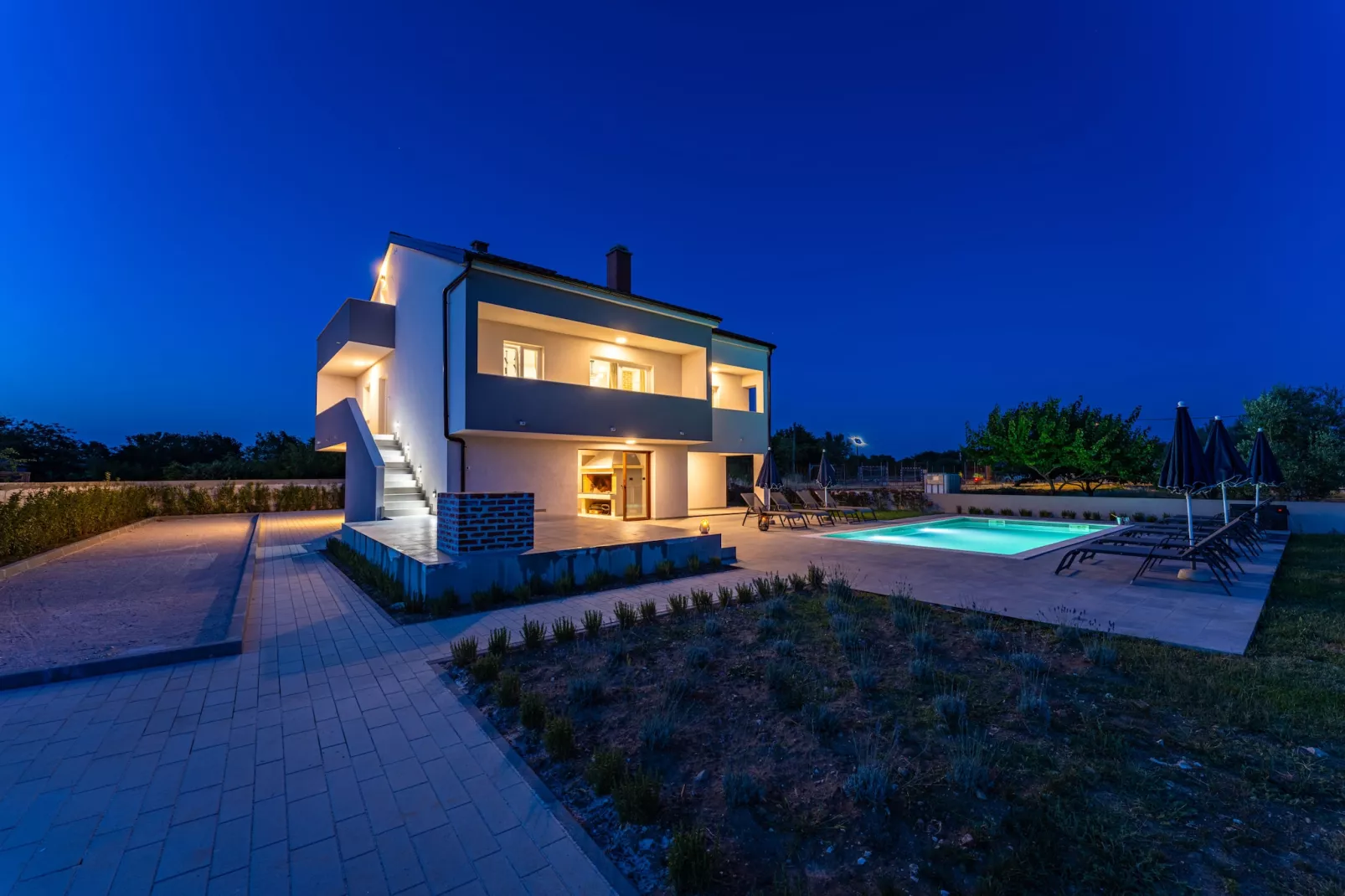 Villa Campi Dalmatia-Extérieur été