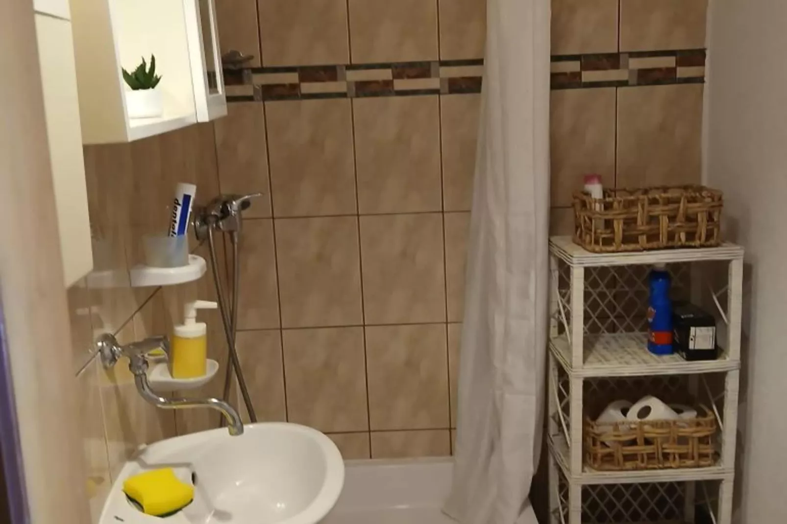 Apartmani Green Oasis - Studio Apartment with Terrace and Sea View-Bathroom