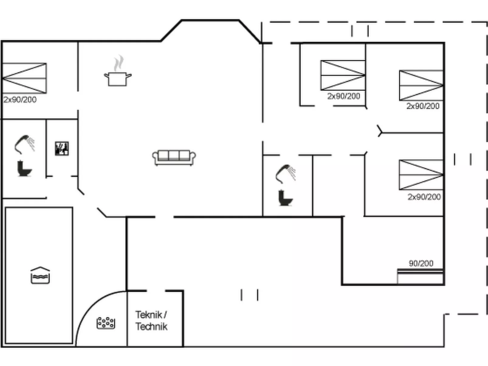 "Billing" - 11km from the sea-Drinnen