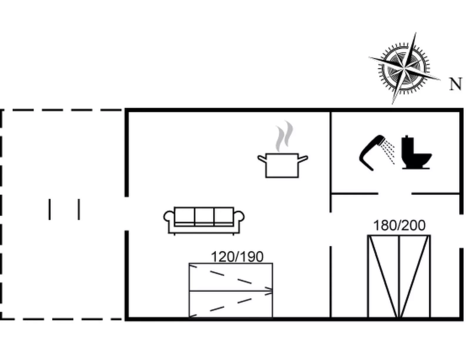 "Samson" - 100m from the sea-Inside