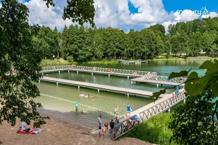 Murowany domek wakacyjny dla 5 osób w Rynie-Areas within 1km in summer