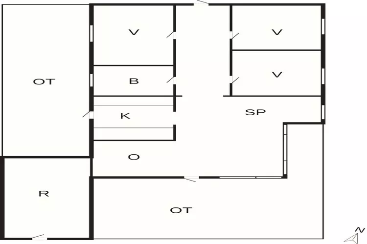 5 Personen Ferienhaus in Roslev-By Traum-Grundriss