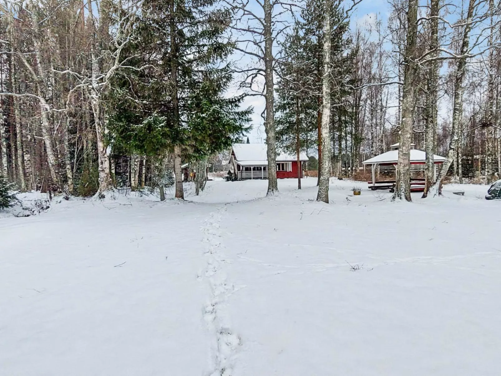 Ruokovirran mökki-Drinnen