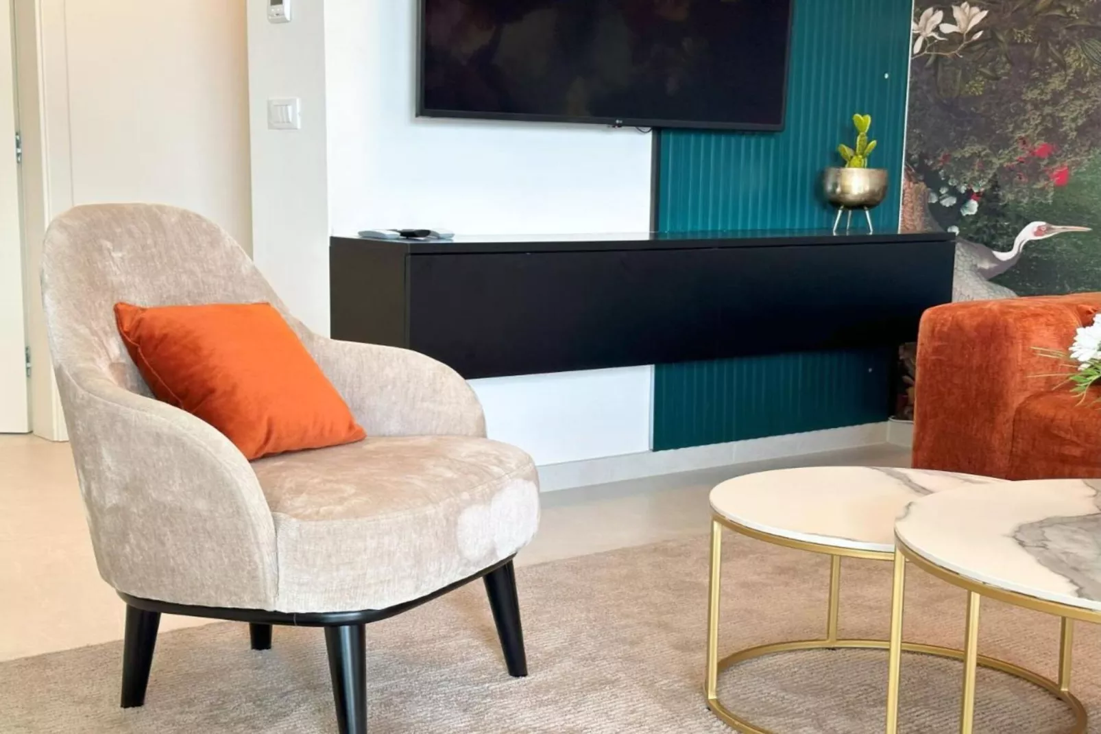 Leonarda Waterfront Residences-One-Bedroom Apartment With Terrace (The Adriatic One) -S1-Living room