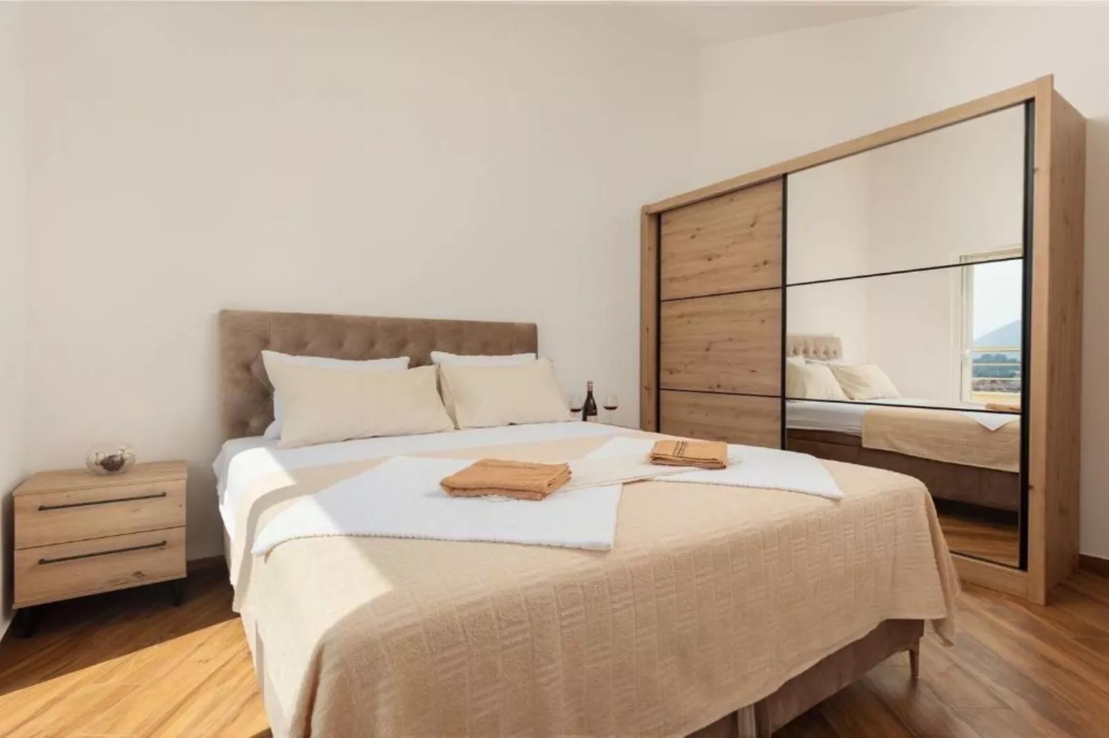 Stylish Budva Apartment with Panoramic Views - Two Bedroom Apartment-Bedroom