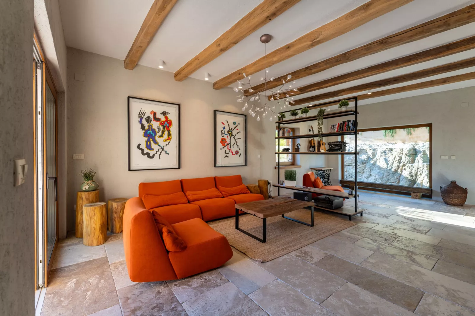 Authentic Villa Fisola-Living room