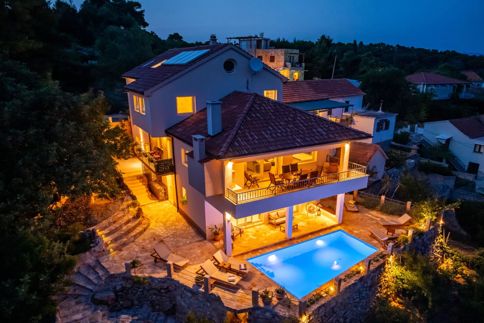 Sea view Villa Amaria-Exterior in summer