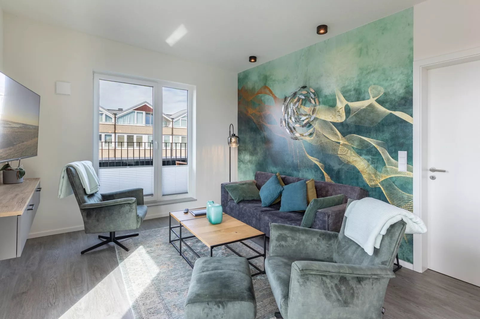 Penthouse de Luxe auf Nordstrand-Salon