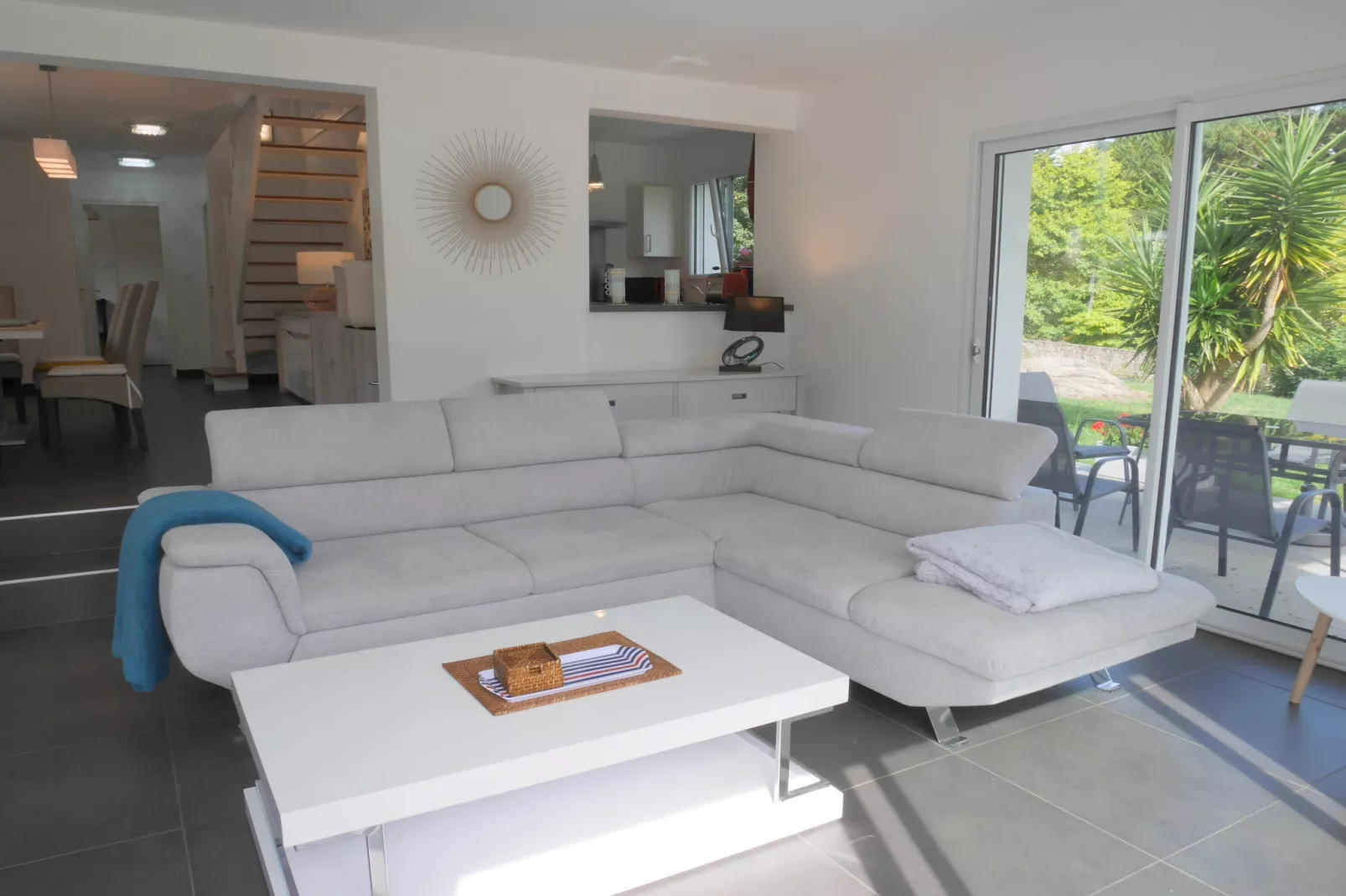 Komfortables Ferienhaus in Douarnenez-Tréboul-Wohnzimmer
