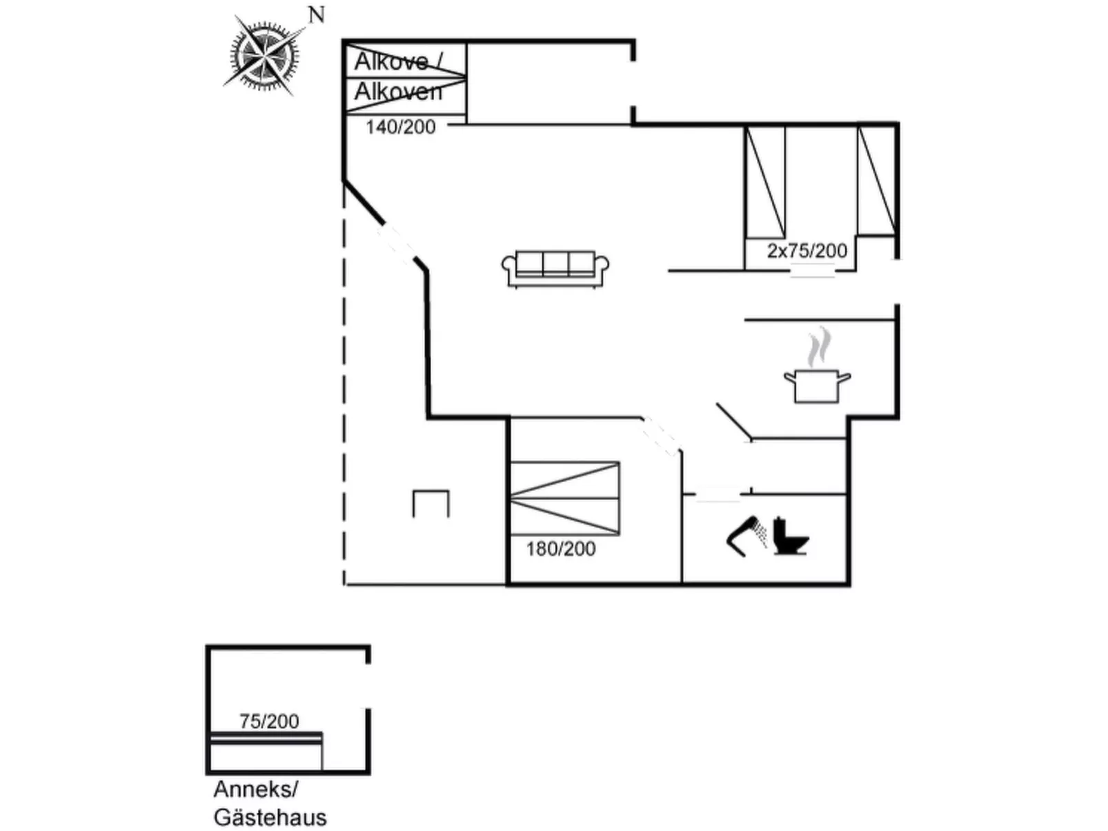 "Alaine" - 850m from the sea-Dedans