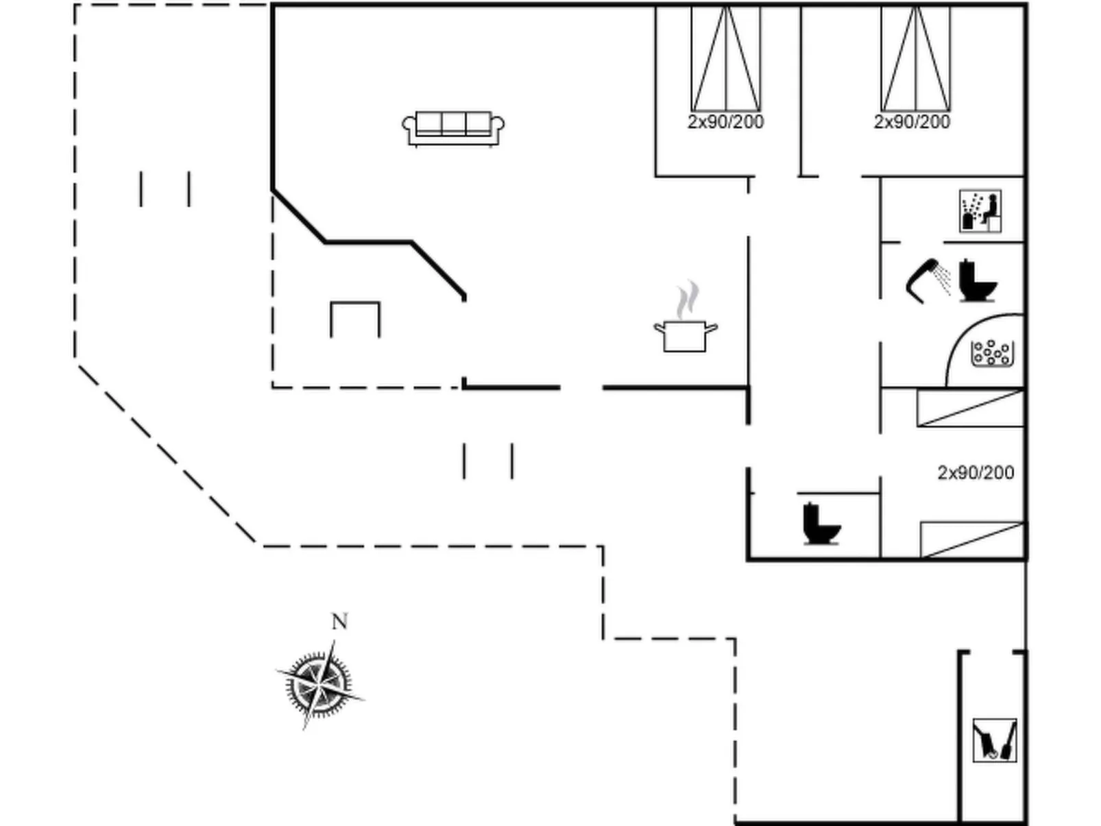 "Saara" - 700m to the fjord-Drinnen