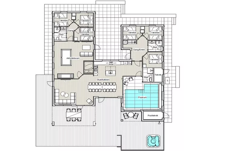 5 star holiday home in Henne Beach-Floor plan
