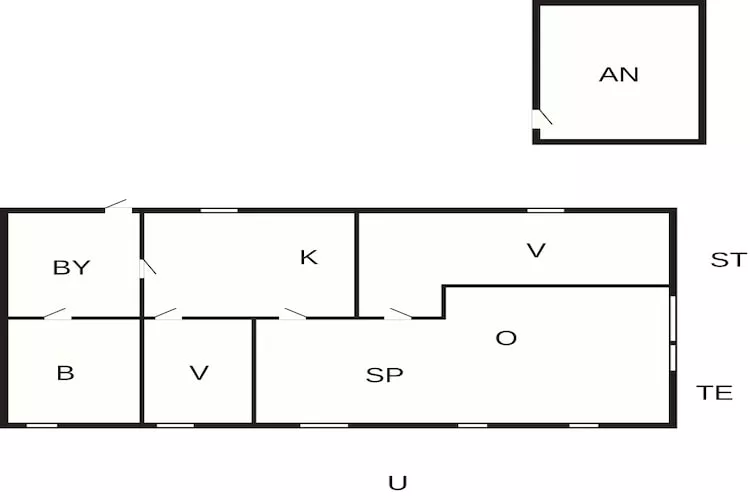 5 person holiday home in Rønne-Floor plan