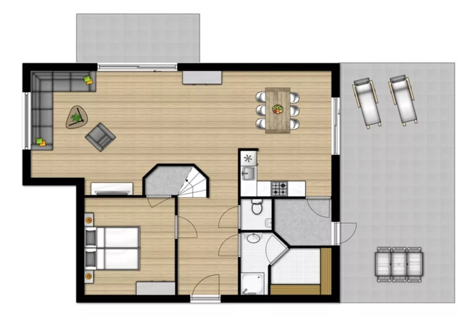 Vakantiepark Zeeland Village 5-Grundriss