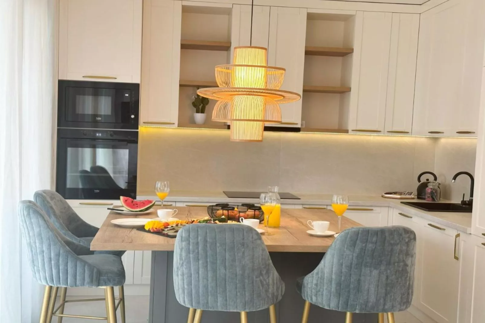 Leonarda Waterfront Residences- One-Bedroom Apartment With Terrace (The Sunset One) -S2-Kitchen