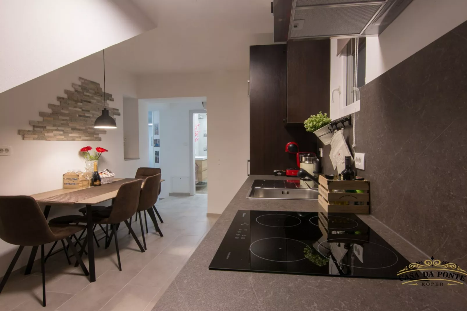 Downtown Koper Spacious Apartment with Balcony - Two Bedroom Apartment with Balcony-Kitchen