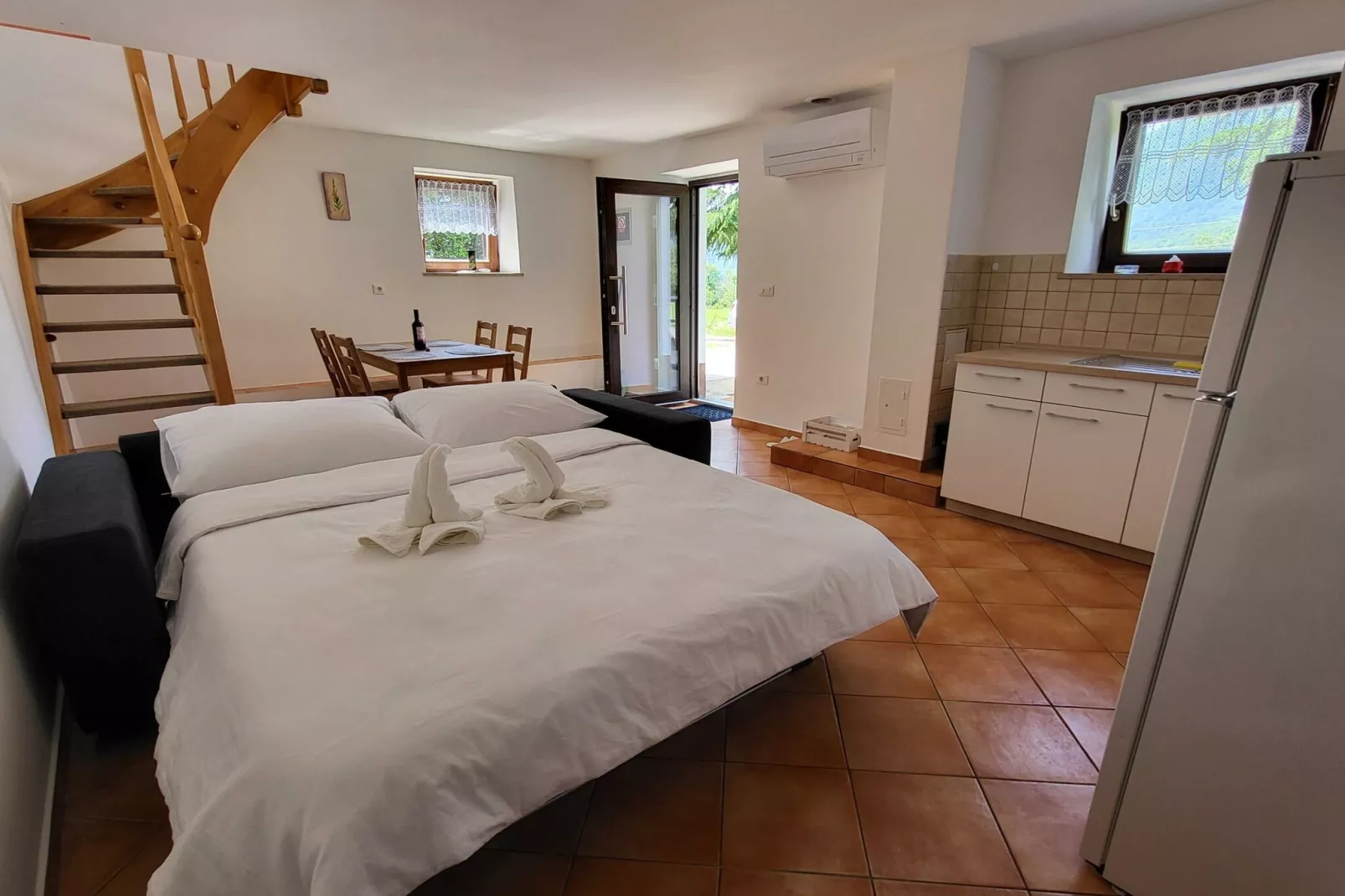 Peaceful Countryside Holiday Home with Terrace - One Bedroom Holiday Home with Terrace-Bedroom