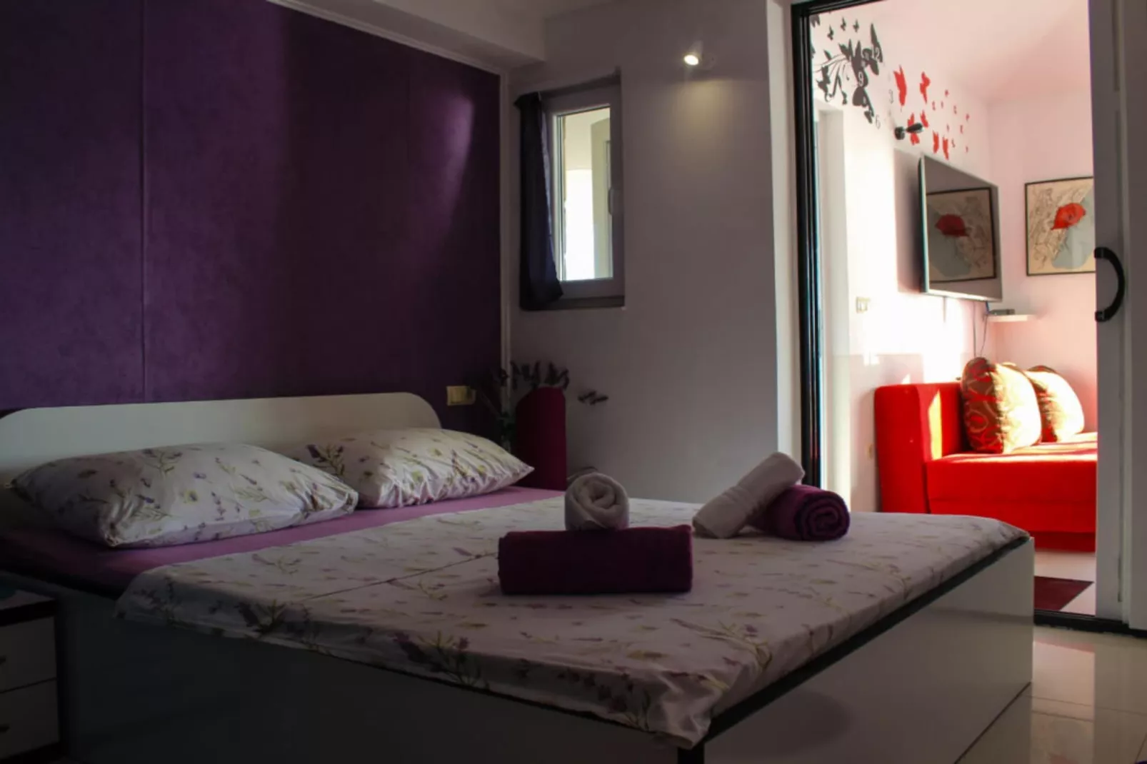 Seafront Apartment Sea Relax with Private Pool - Two Bedroom Apartment with Sea View  and Private Pool-Bedroom