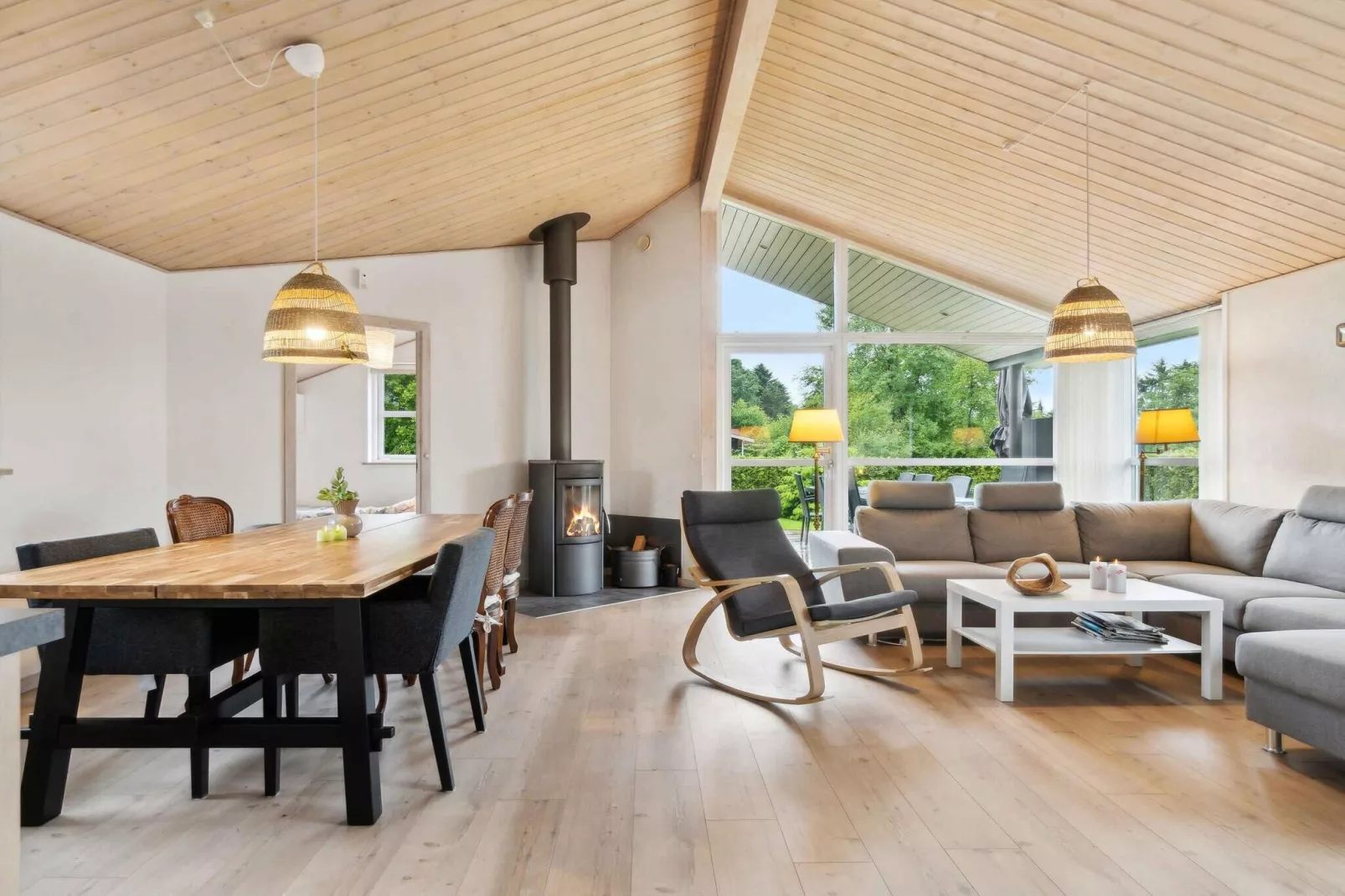 5 Sterne Ferienhaus in Fårvang-Im Freien